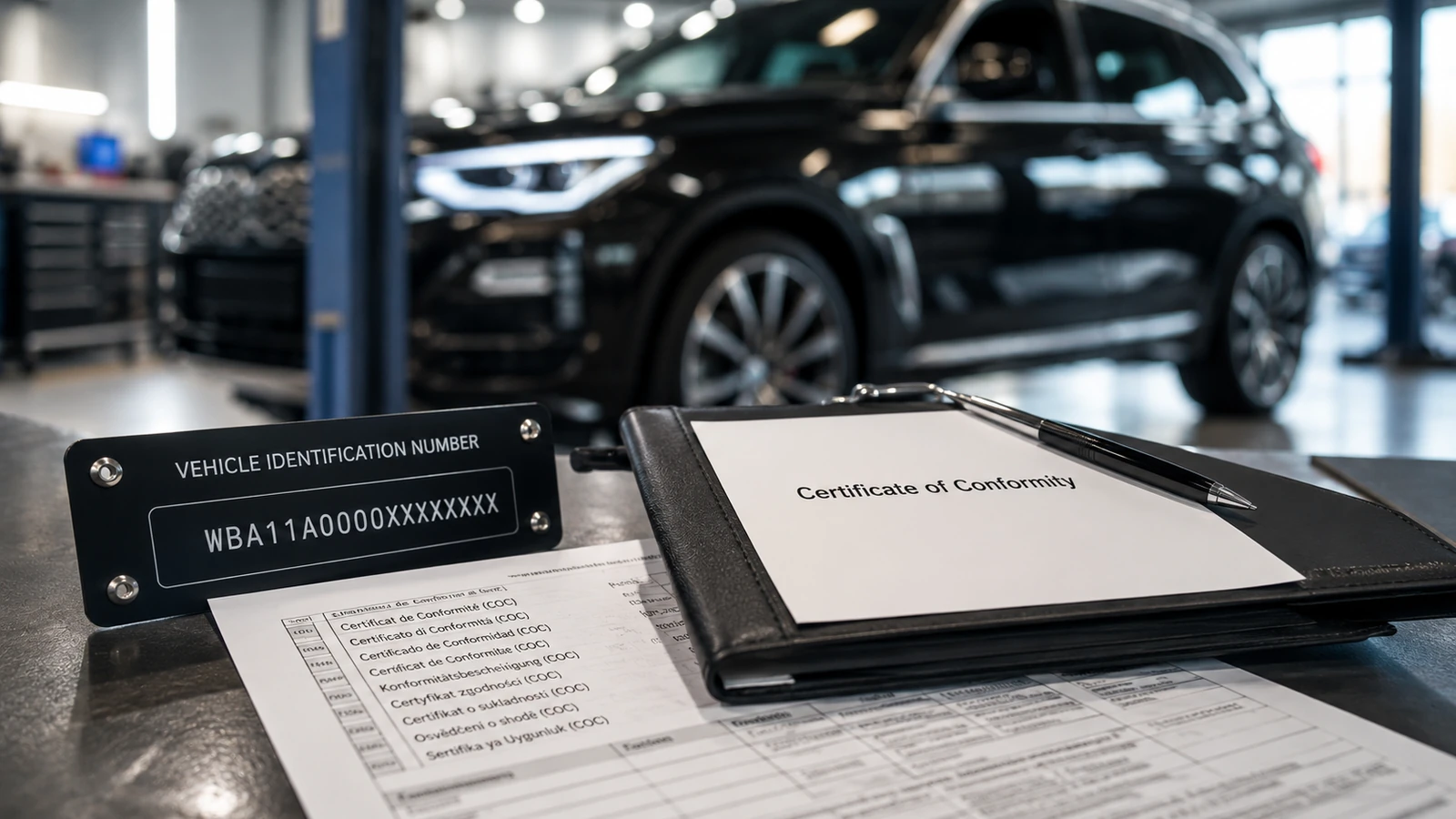 Fahrzeugidentifikation und Certificate of Conformity bei der technischen Fahrzeugprüfung